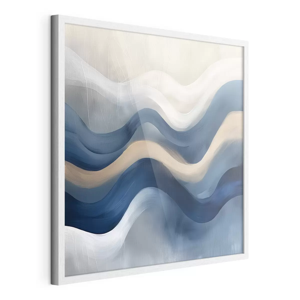 Poster blaue und beige Linien f40242