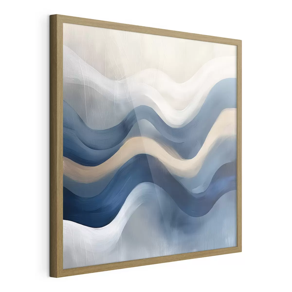 Poster blaue und beige Linien f40242