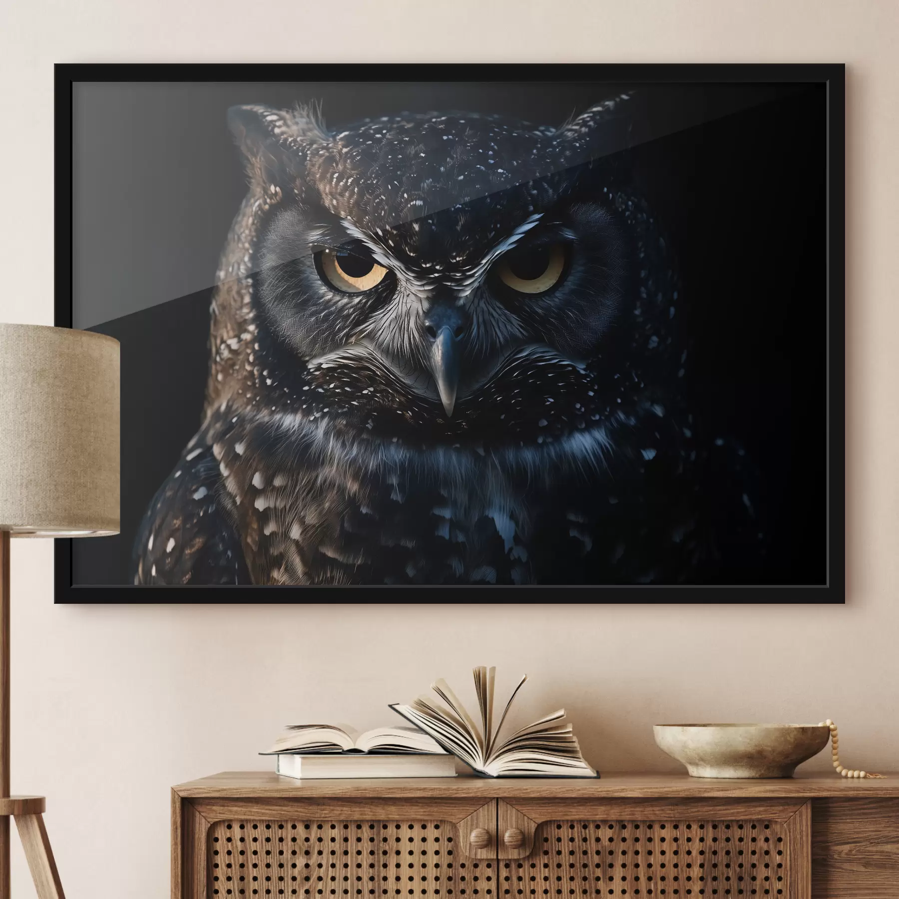 Fototapete Blick auf die Eule f40271