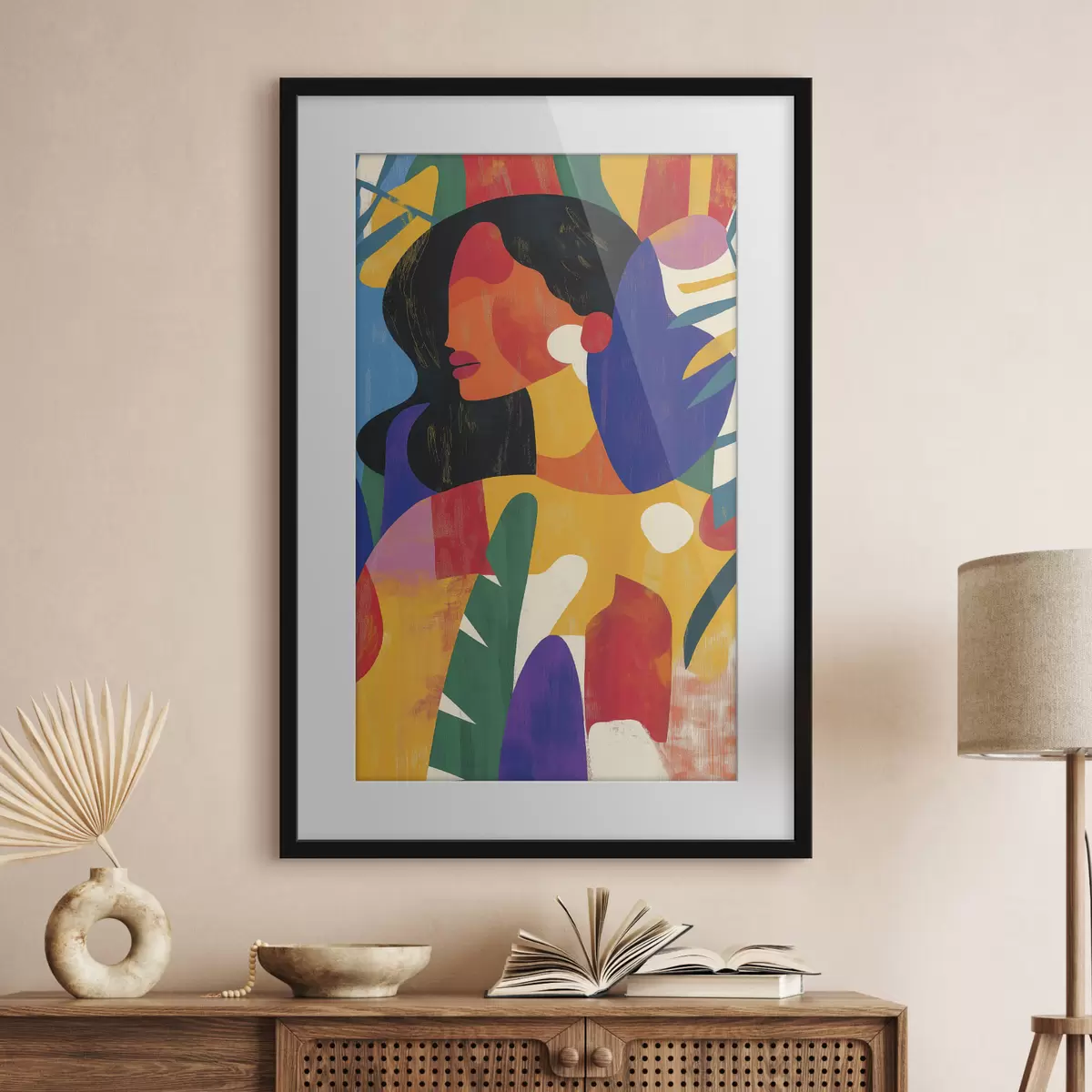 Poster Porträt in kräftigen Farben f40275