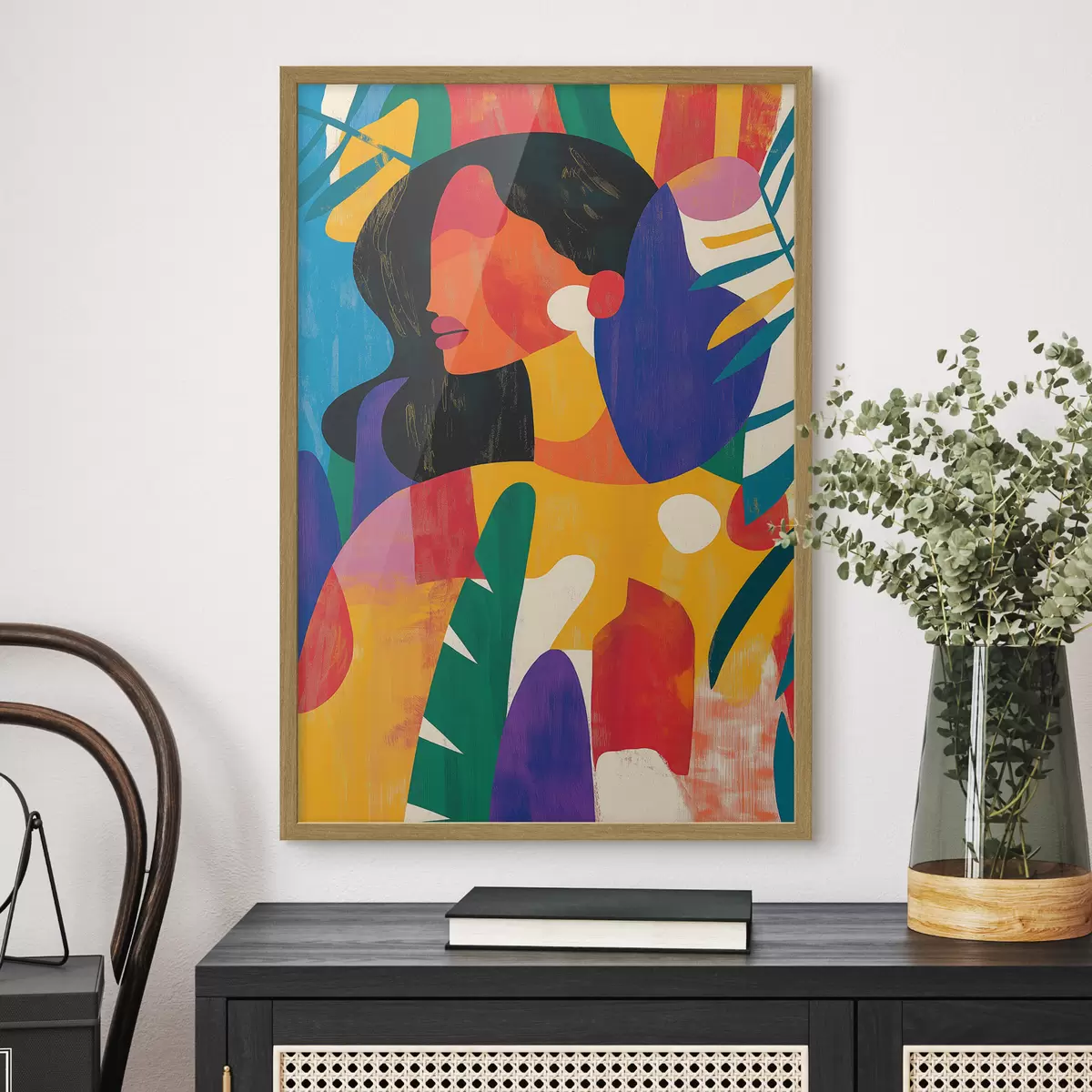 Poster Porträt in kräftigen Farben f40275