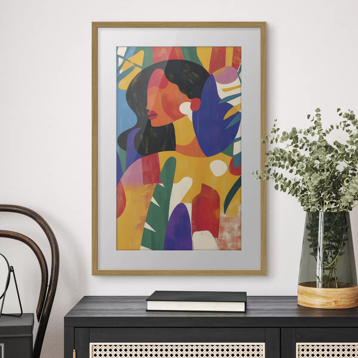 Poster Porträt in kräftigen Farben f40275