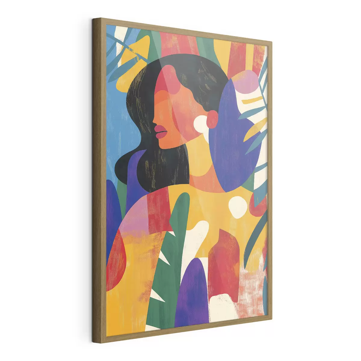 Poster Porträt in kräftigen Farben f40275