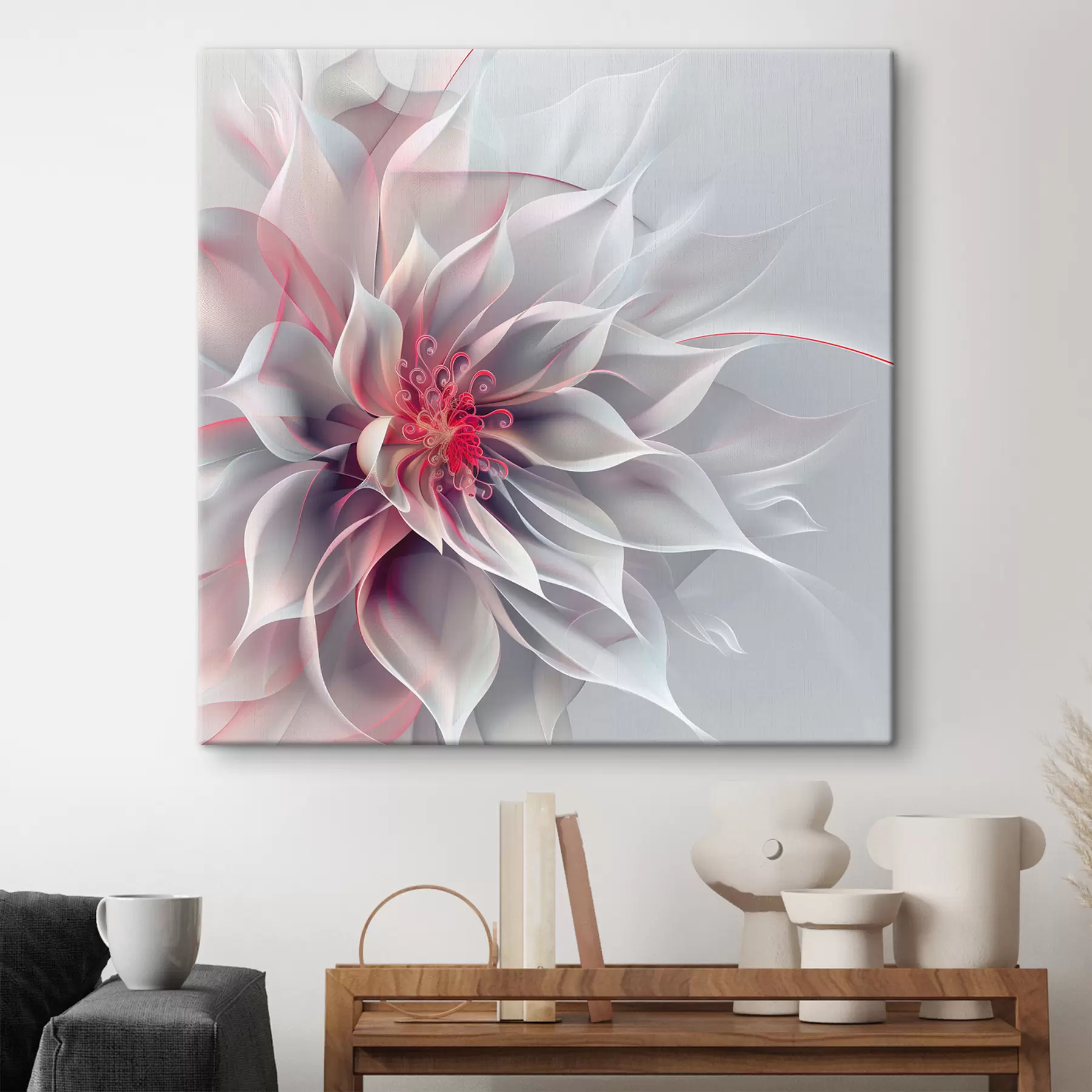 Fototapete Weiße abstrakte Blume s40360