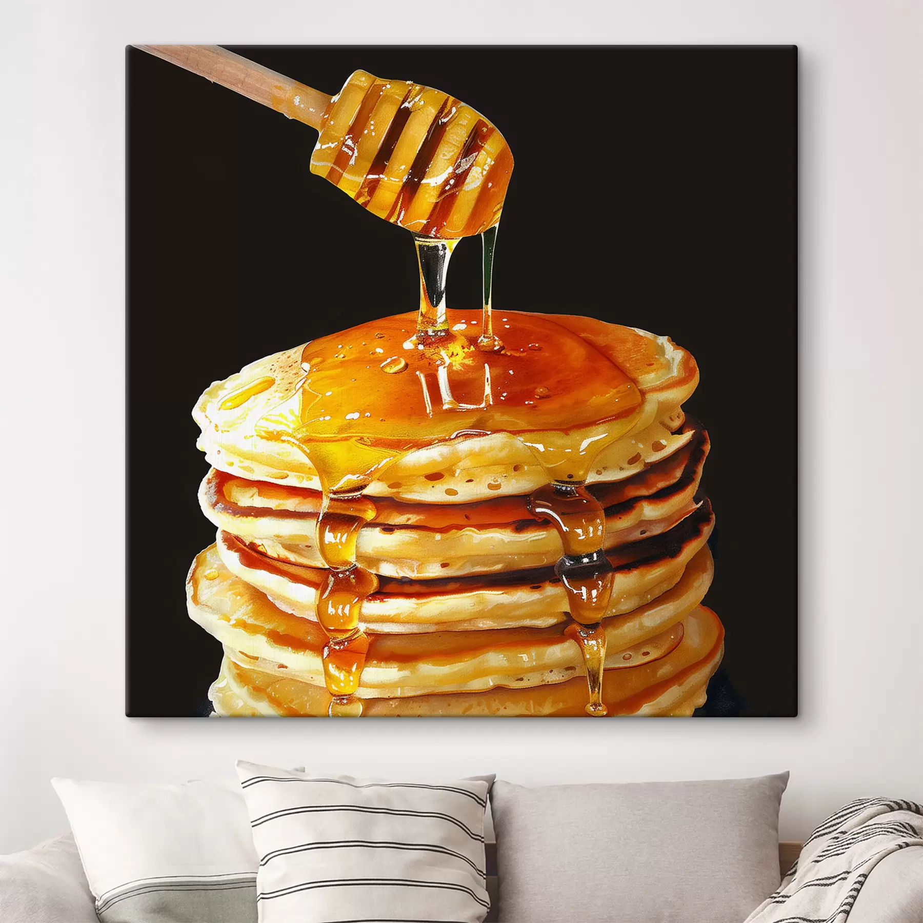 Fototapete Pfannkuchen mit Honig s40374