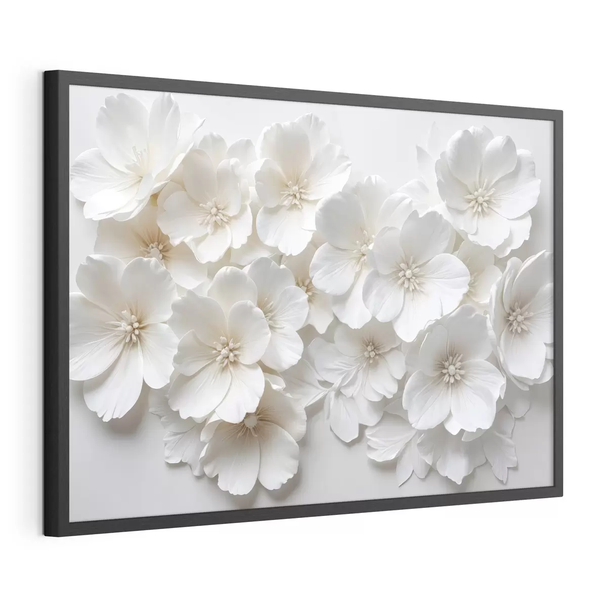 Poster Kaskade weißer Blüten f40548