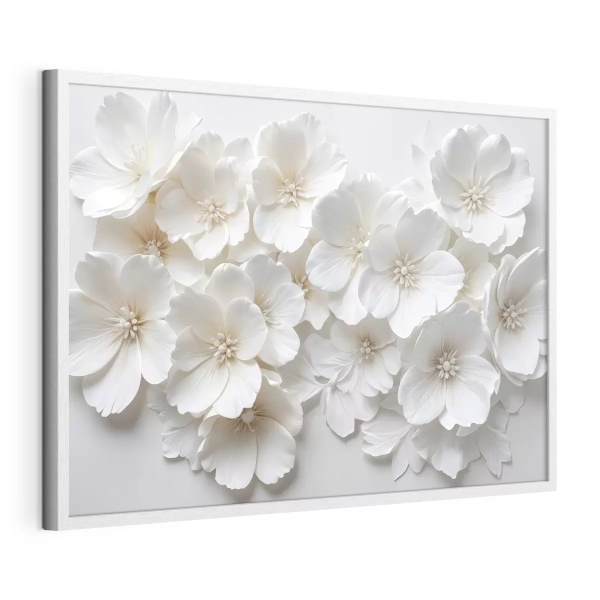 Poster Kaskade weißer Blüten f40548