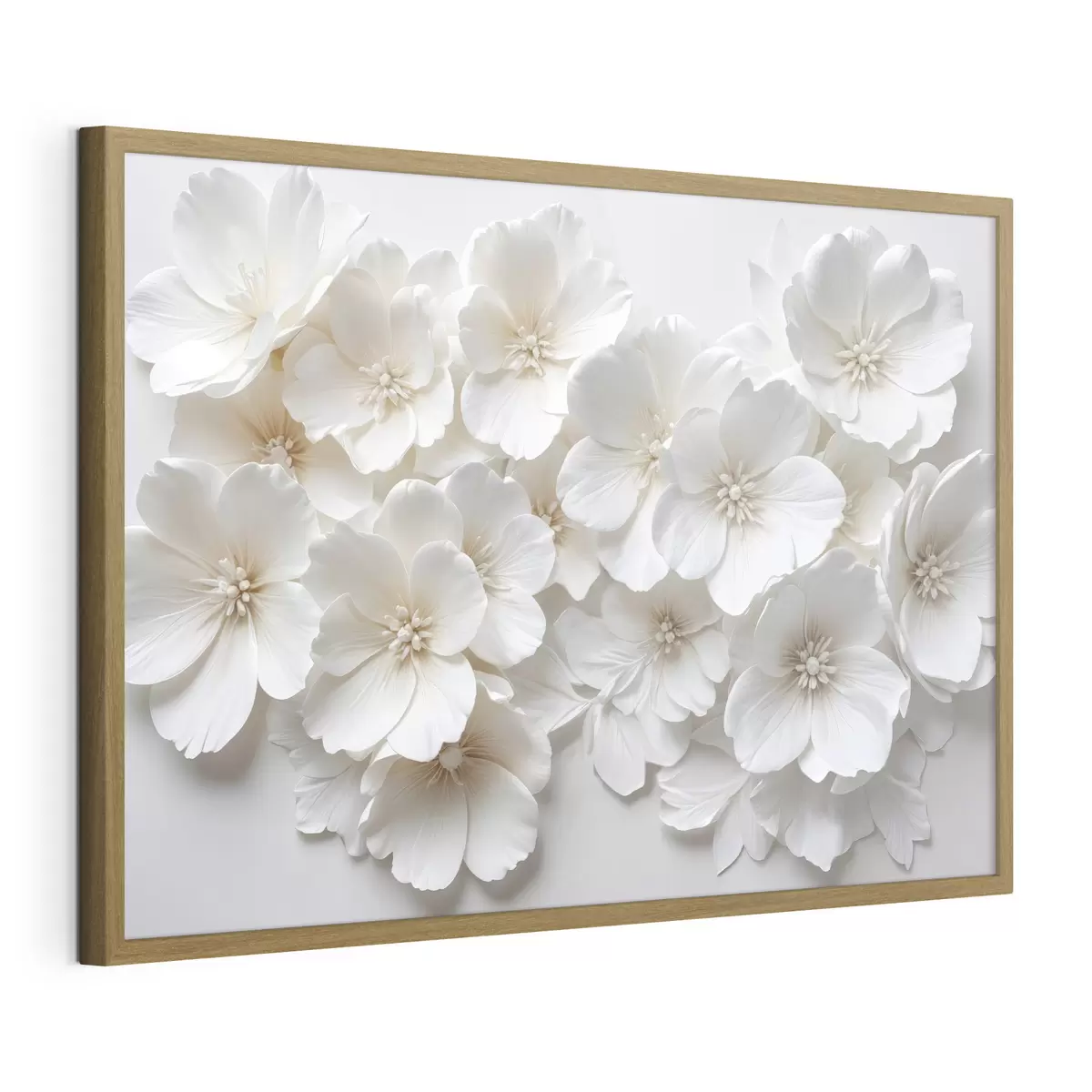 Poster Kaskade weißer Blüten f40548