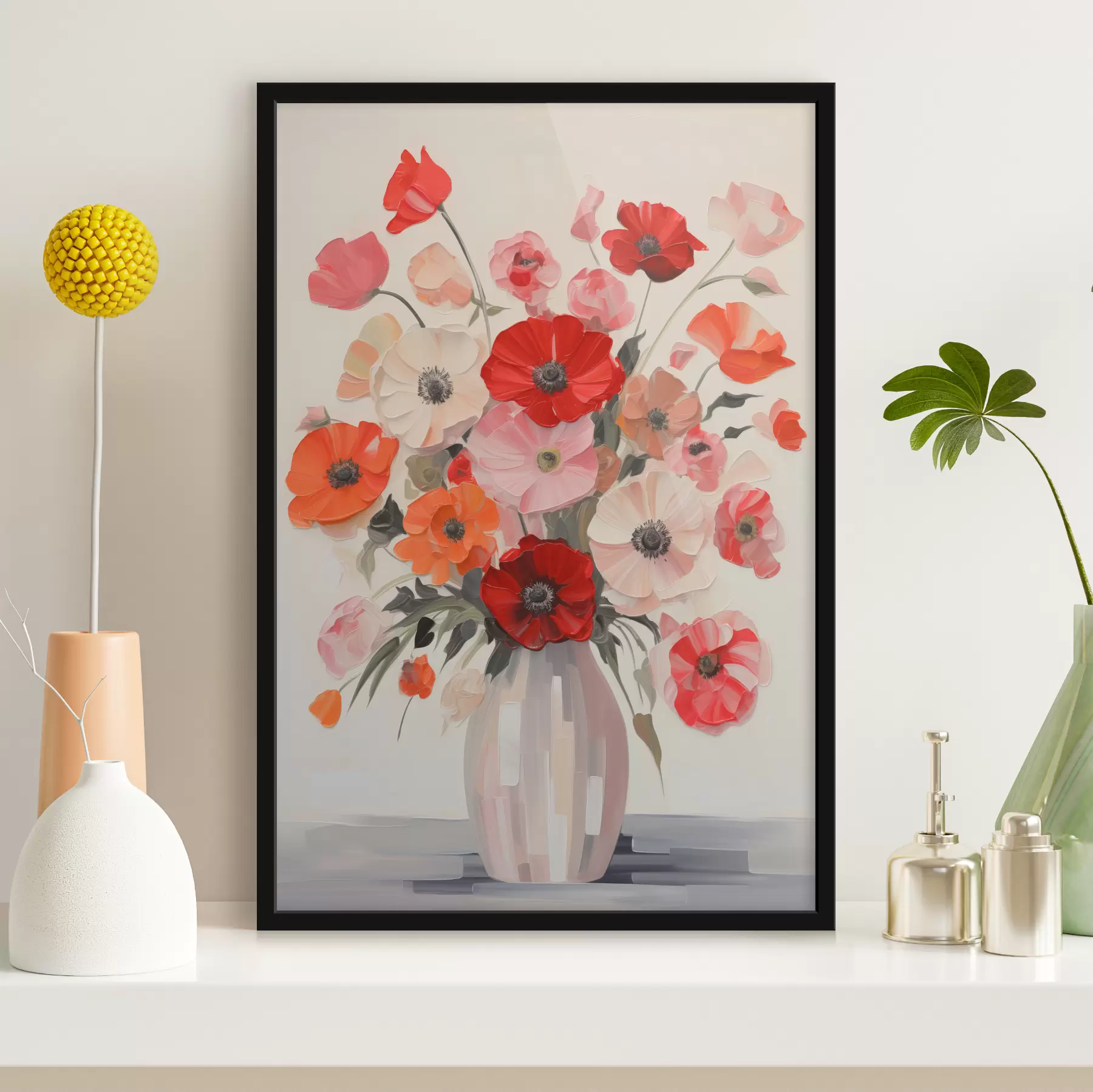 Fototapete Blumenstrauß in einer Vase f40433