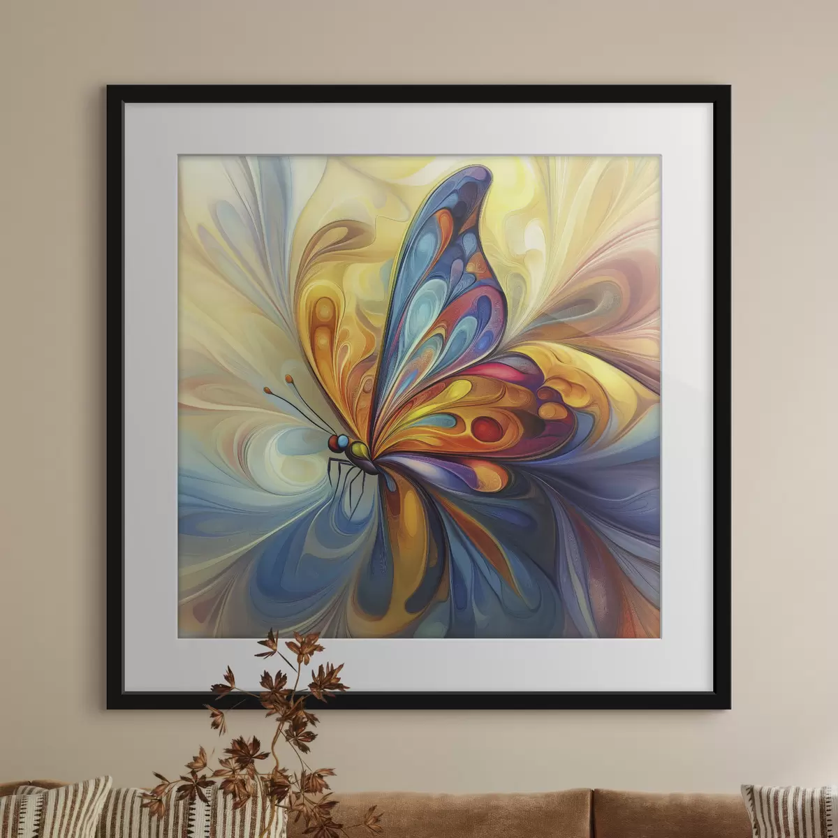 Poster Abstrakter Schmetterling f40451