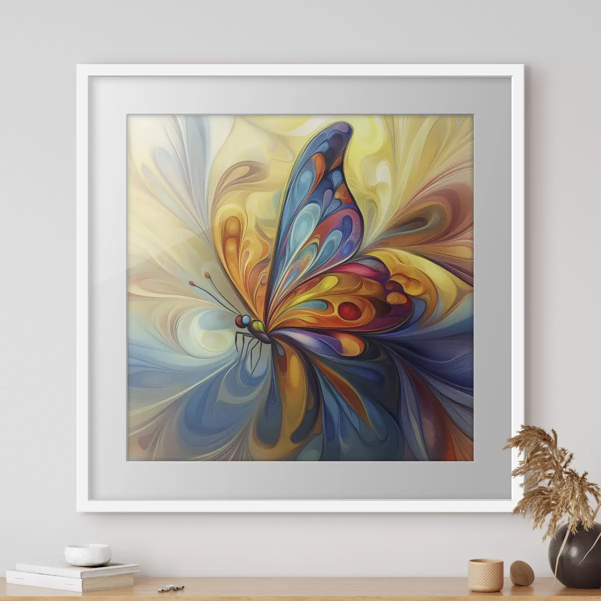 Poster Abstrakter Schmetterling f40451
