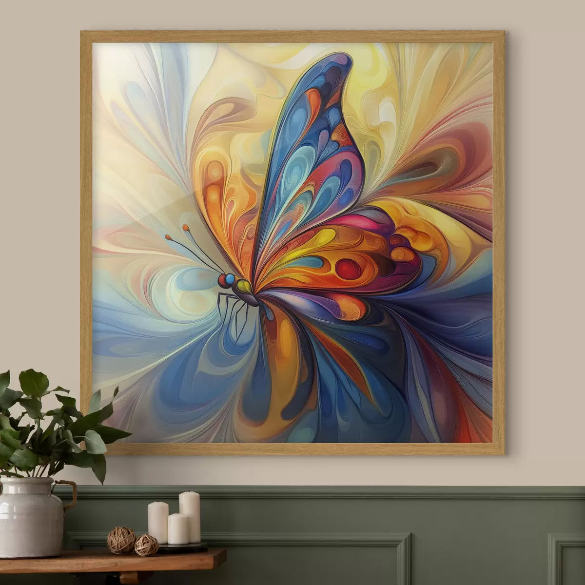 Poster Abstrakter Schmetterling f40451