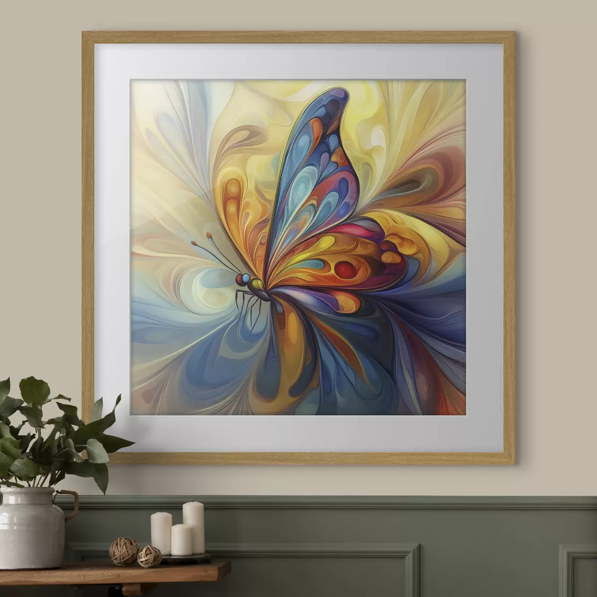 Poster Abstrakter Schmetterling f40451