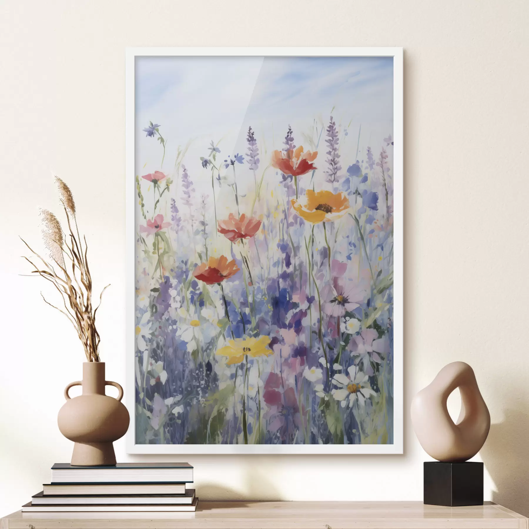 Fototapete Aquarell Wildblumen f40503