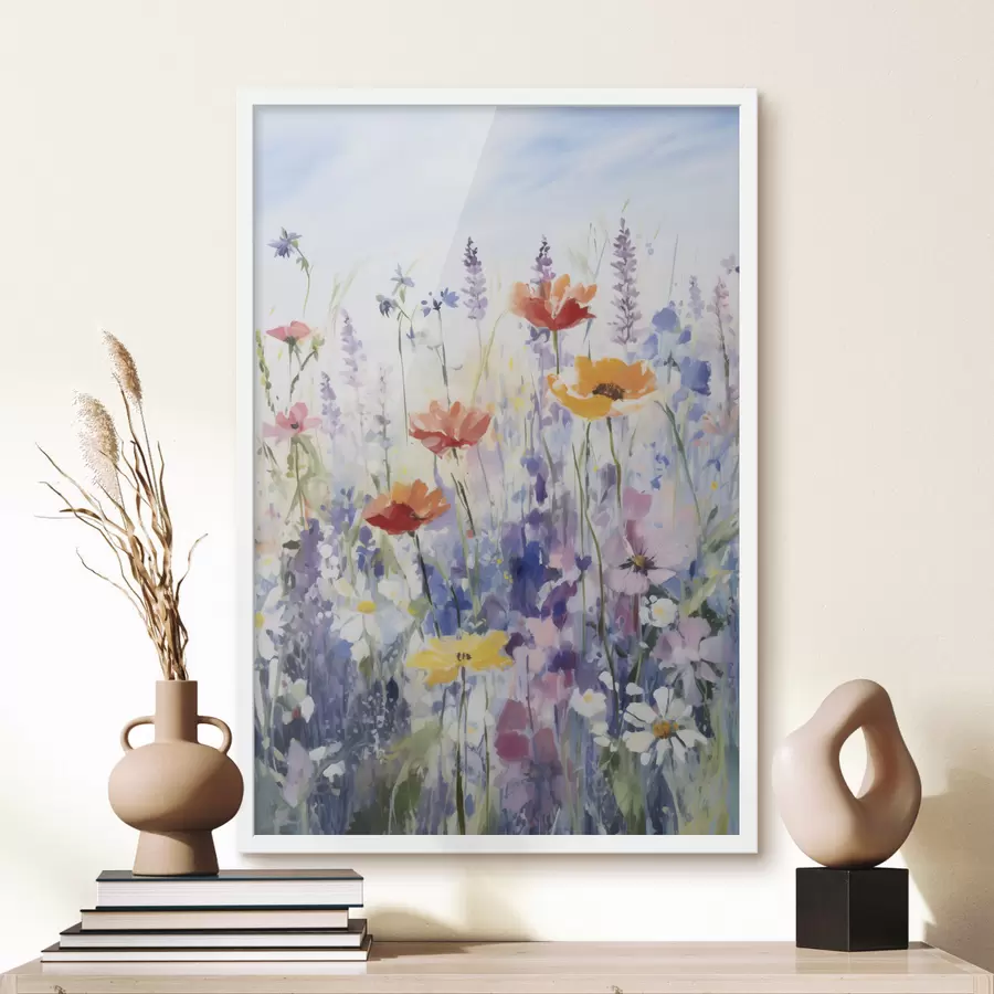 Fototapete Aquarell Wildblumen f40503