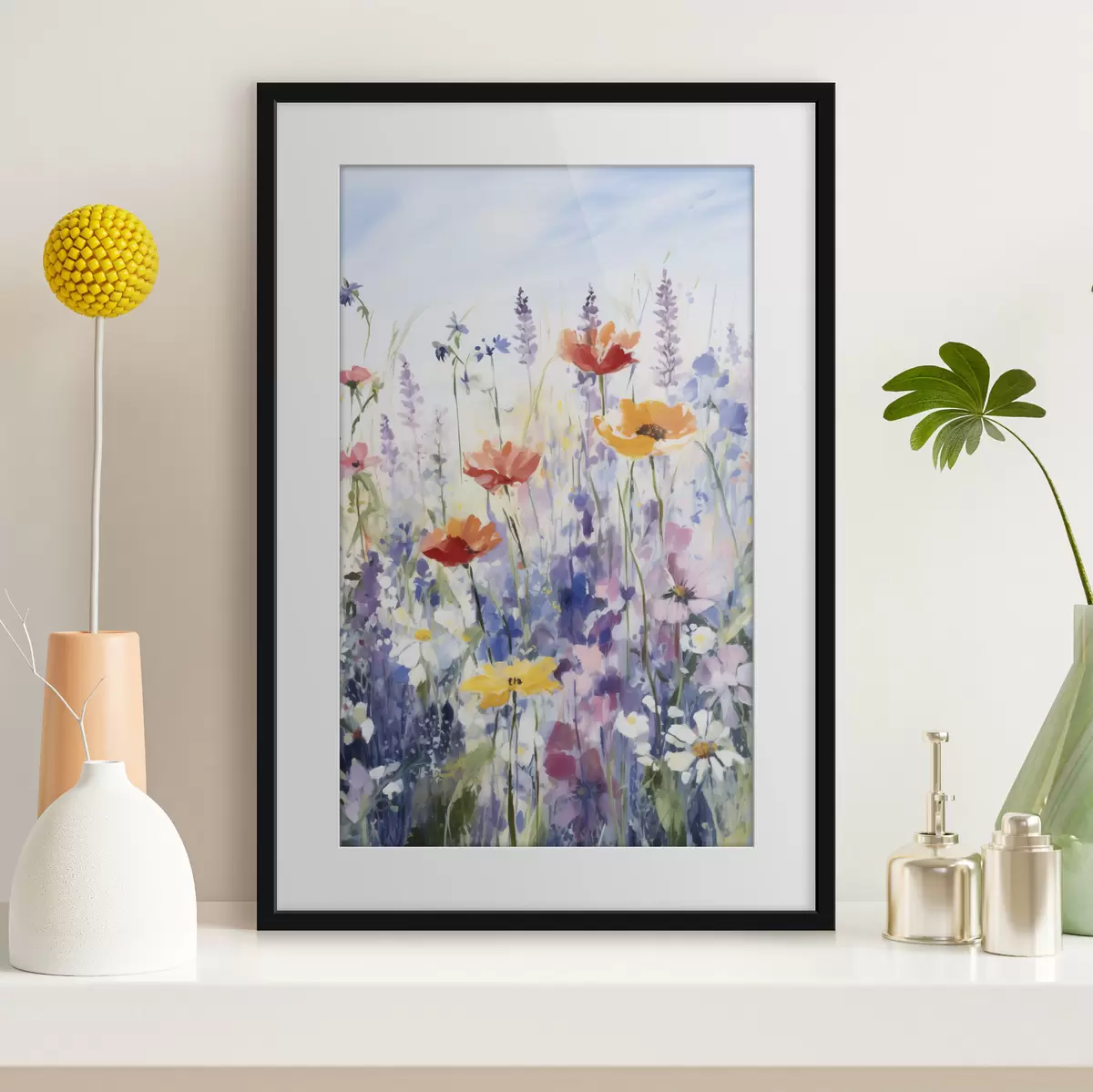 Poster Aquarell Wildblumen f40503
