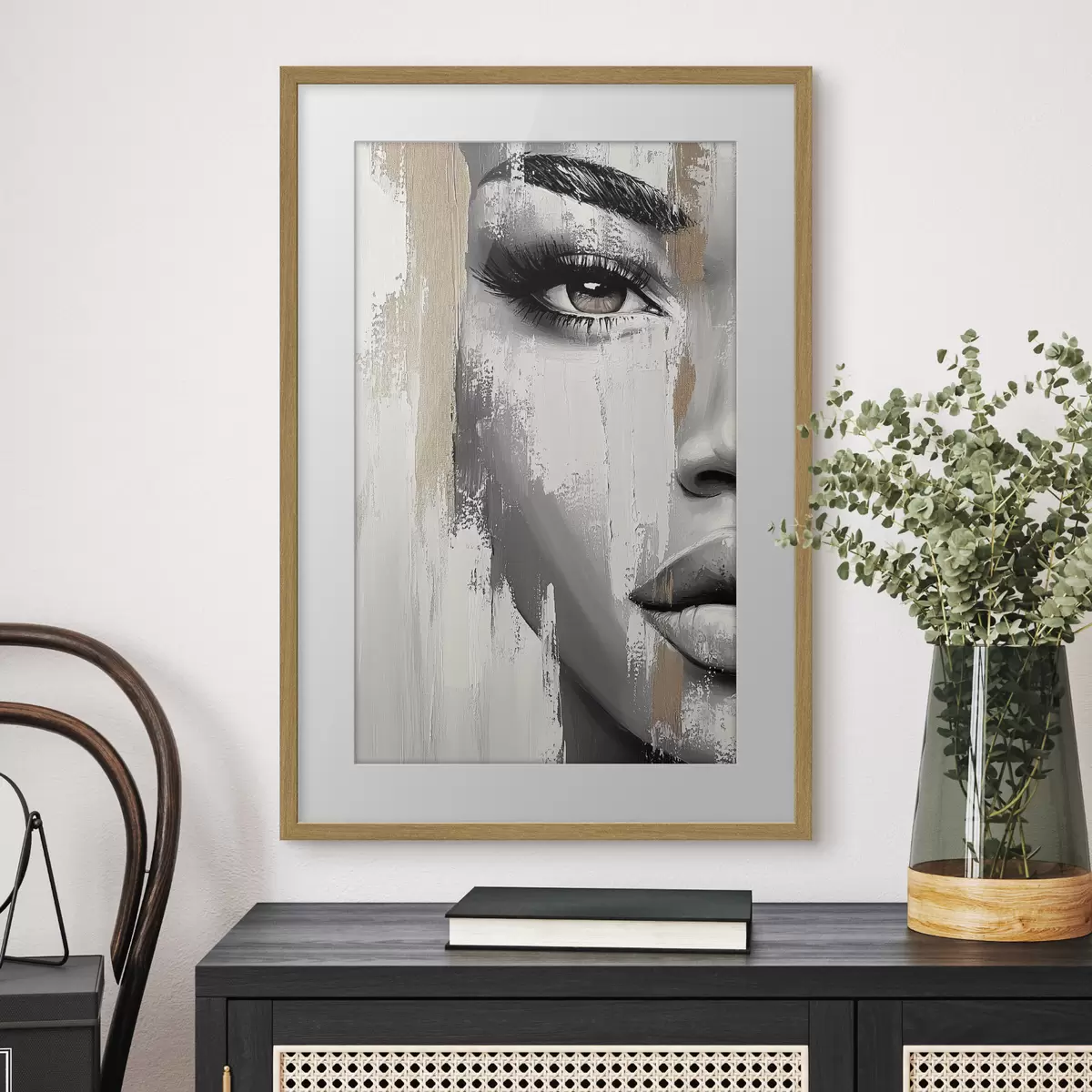 Poster Blick in hellen Pinselzügen f40535