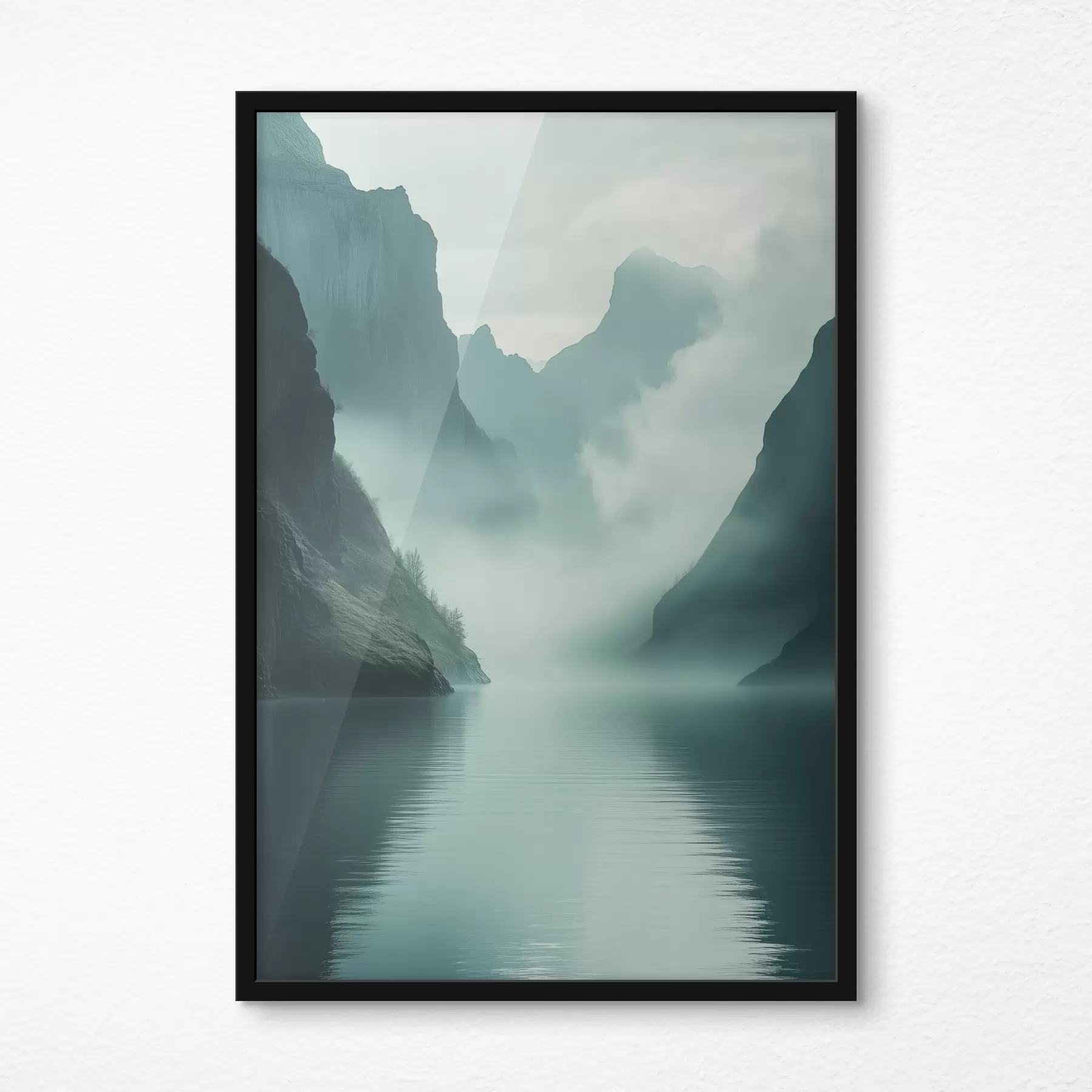 Fototapete Mysteriöse Berge im Nebel f40653
