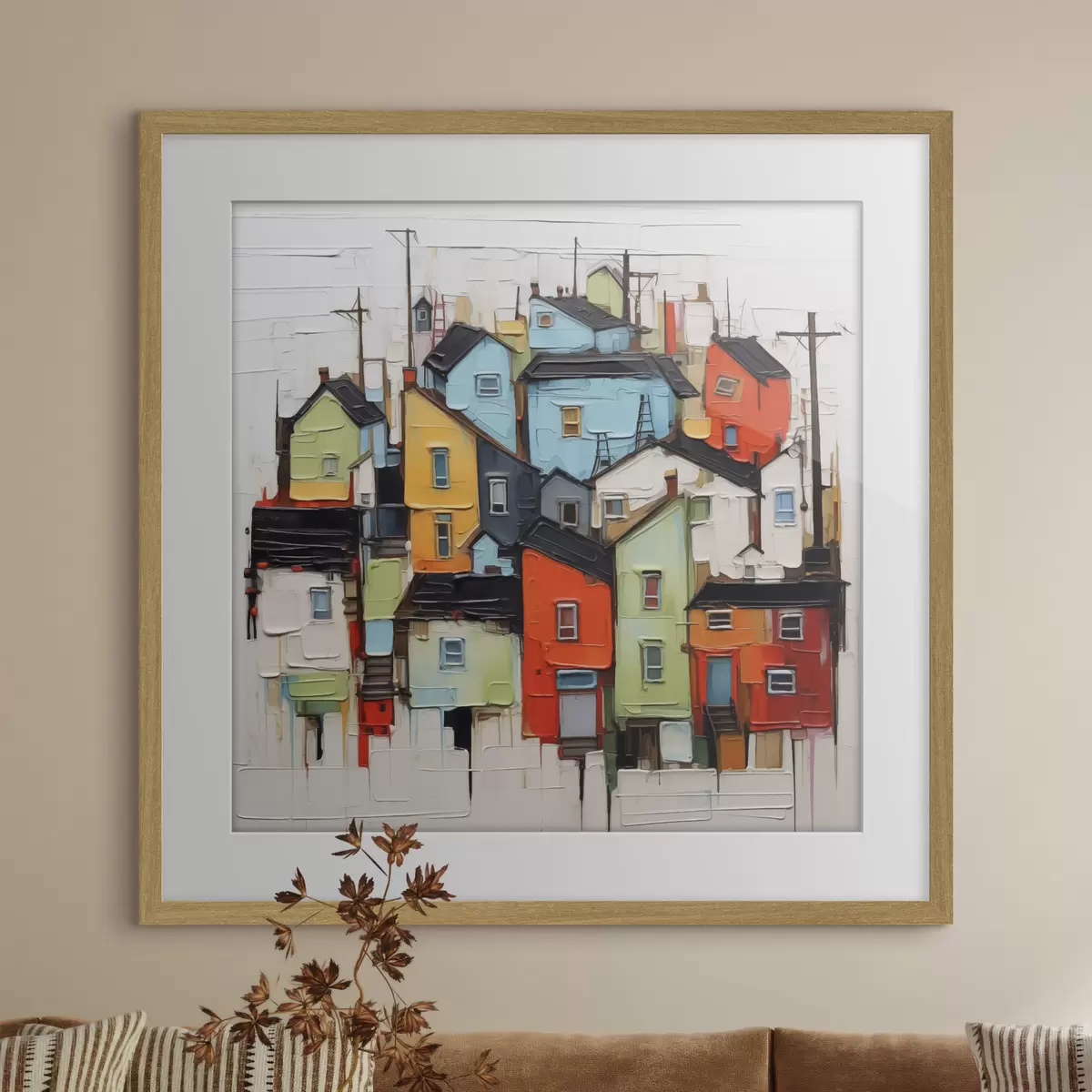 Poster Häuser im Festkleid f40760
