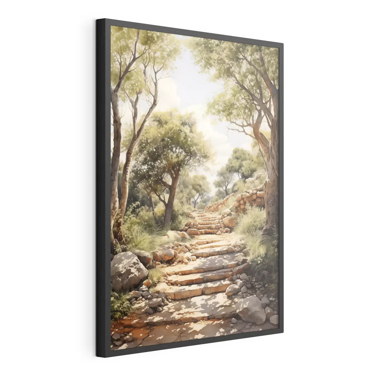 Poster Pfad im Park Nachahmung Aquarell f40804