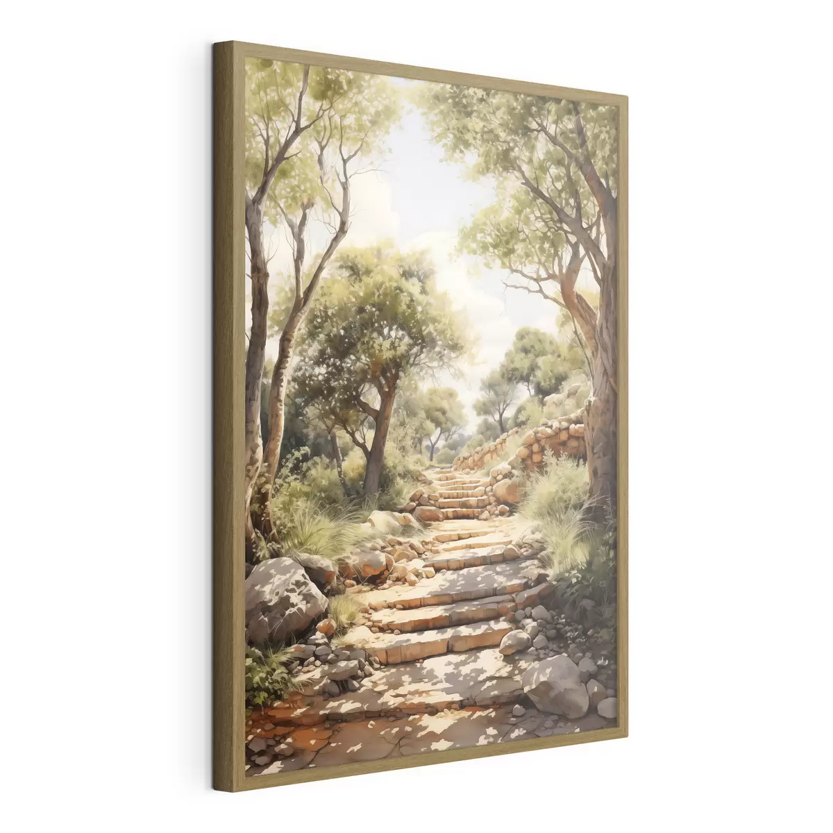 Poster Pfad im Park Nachahmung Aquarell f40804