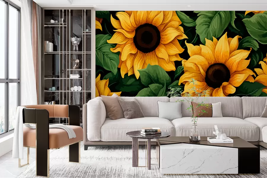 Fototapete Sonnenblumen w01117