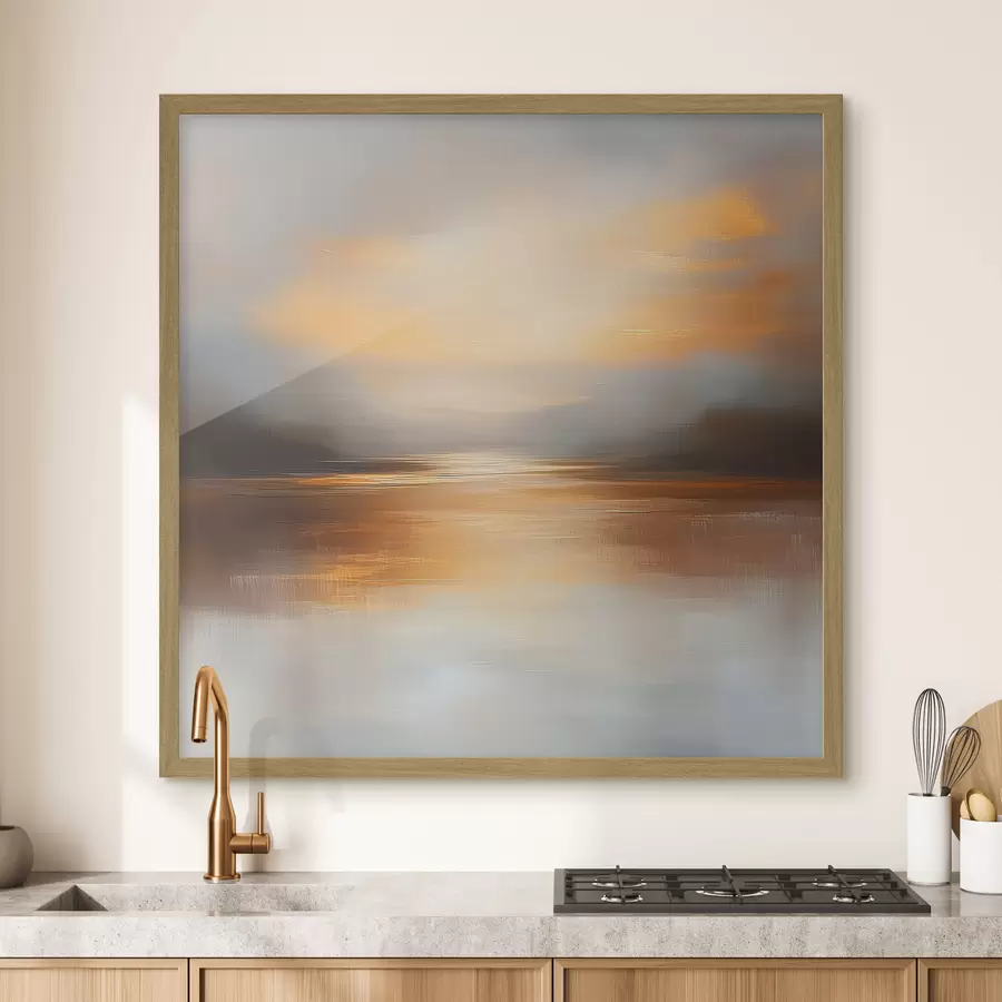 Fototapete Abstrakte Landschaft mit Sonnenuntergang f40738