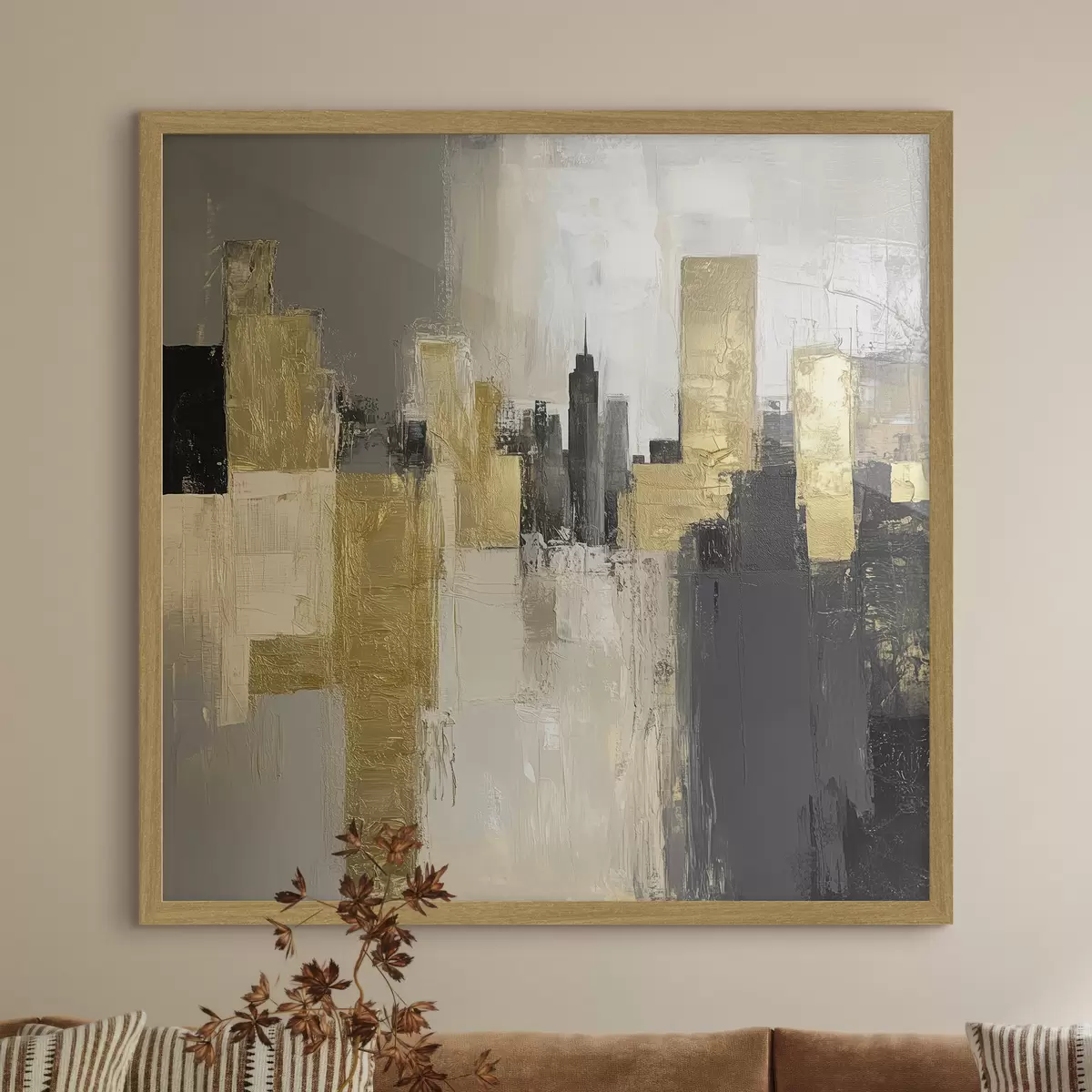 Poster Abstraktes Bild der Stadt f40831