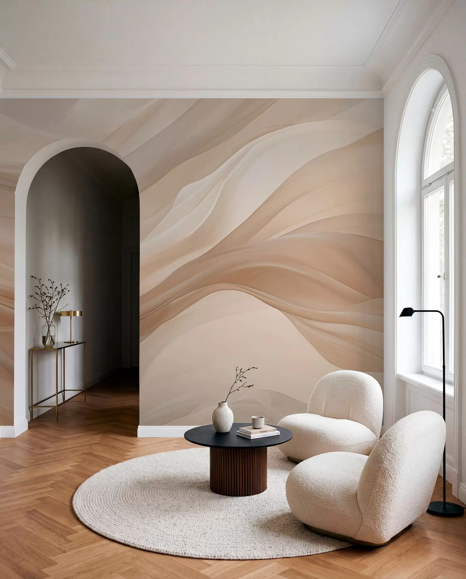 Fototapete Zarter beiger Hintergrund w01641