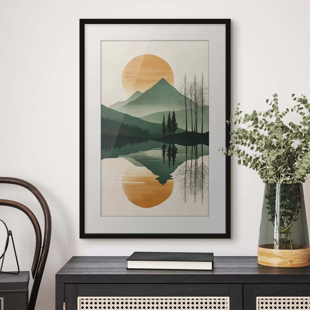 Poster Berg und Bernsteinsonne f40832