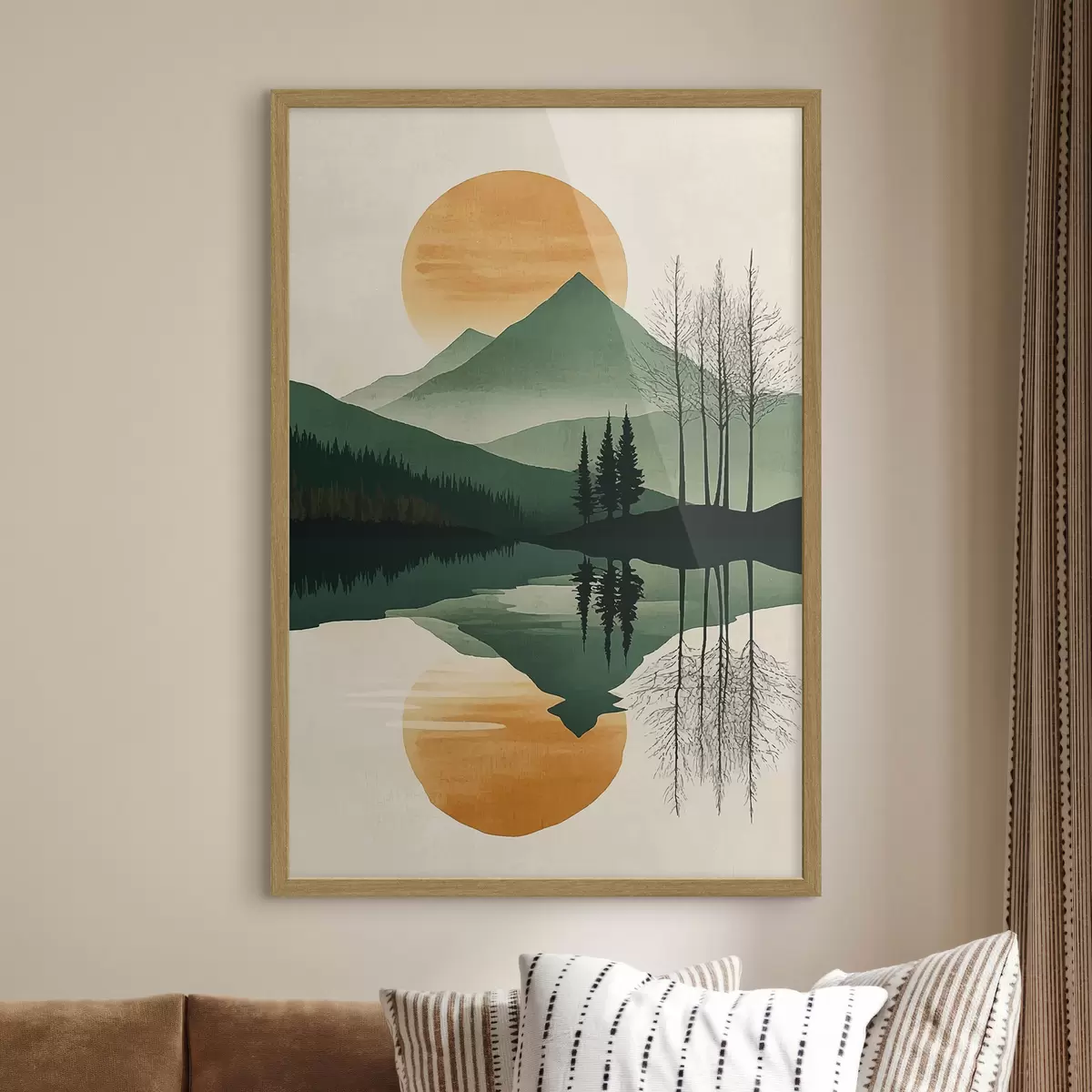 Poster Berg und Bernsteinsonne f40832