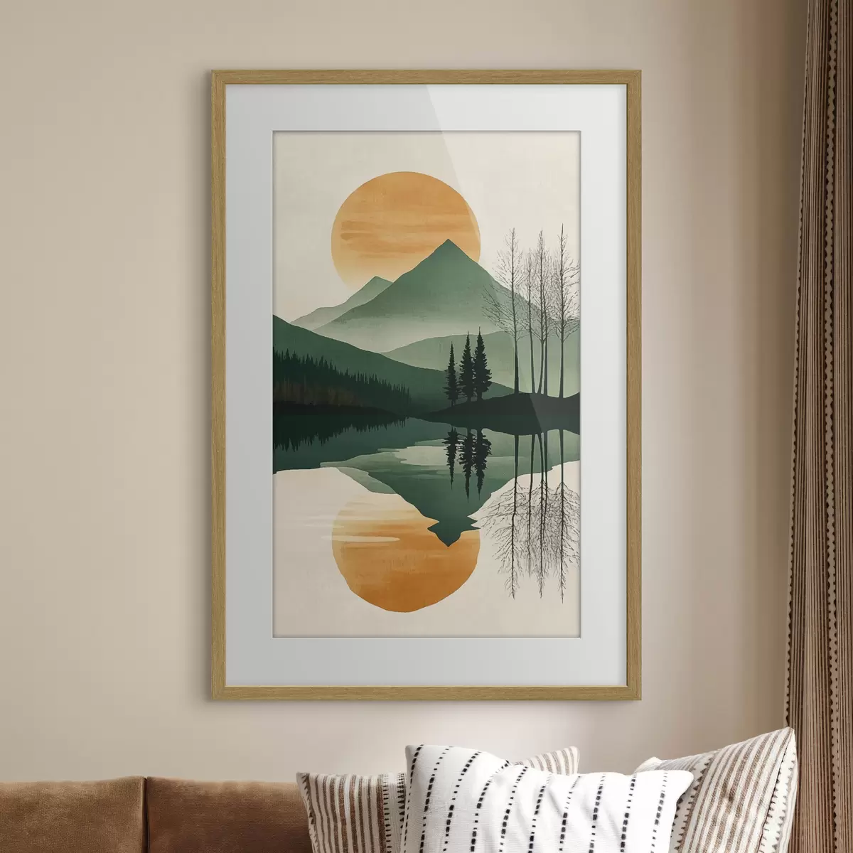 Poster Berg und Bernsteinsonne f40832