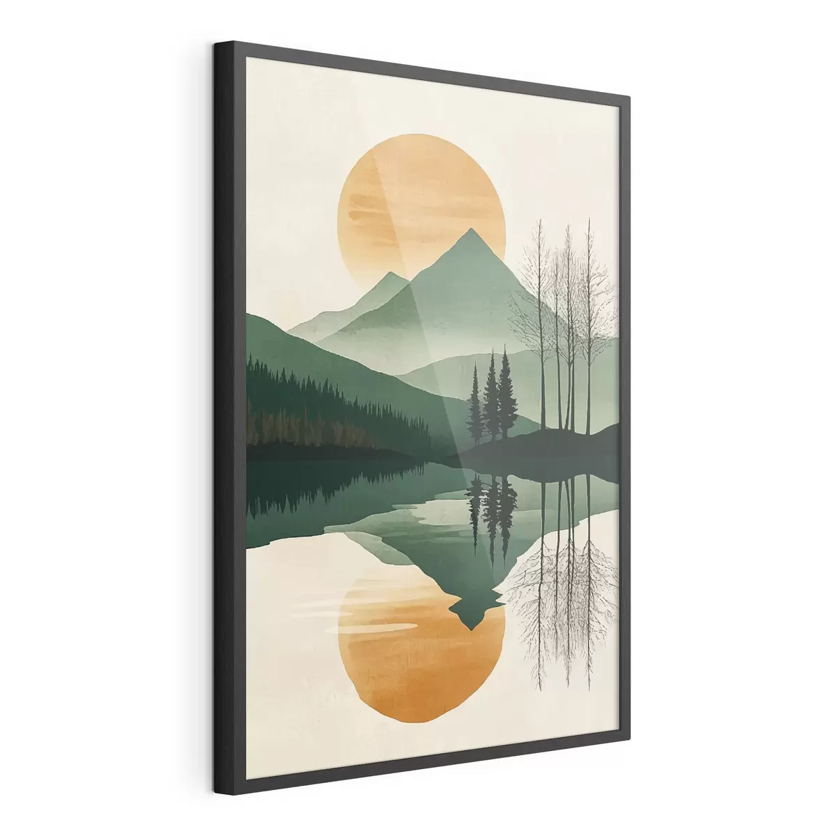 Poster Berg und Bernsteinsonne f40832