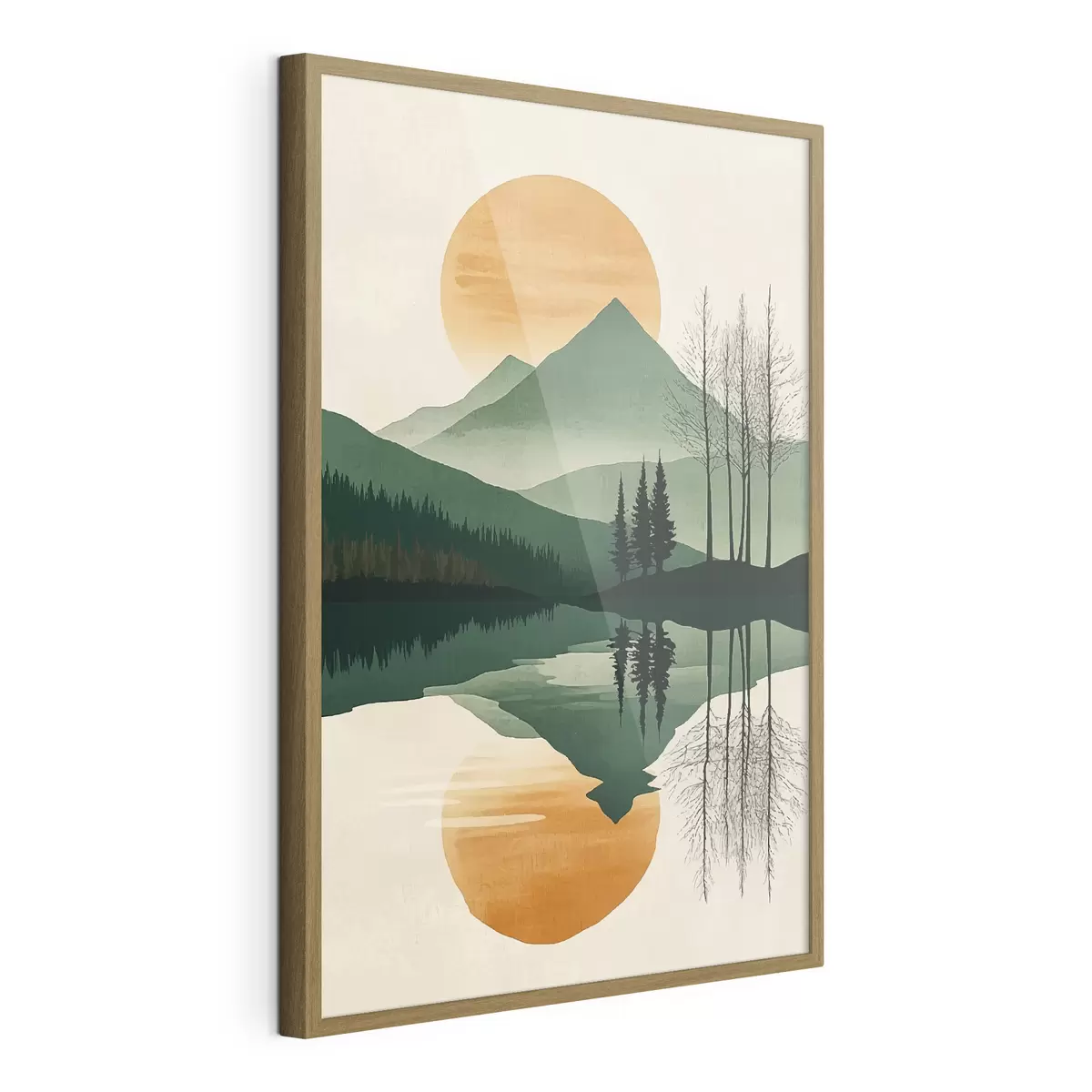 Poster Berg und Bernsteinsonne f40832