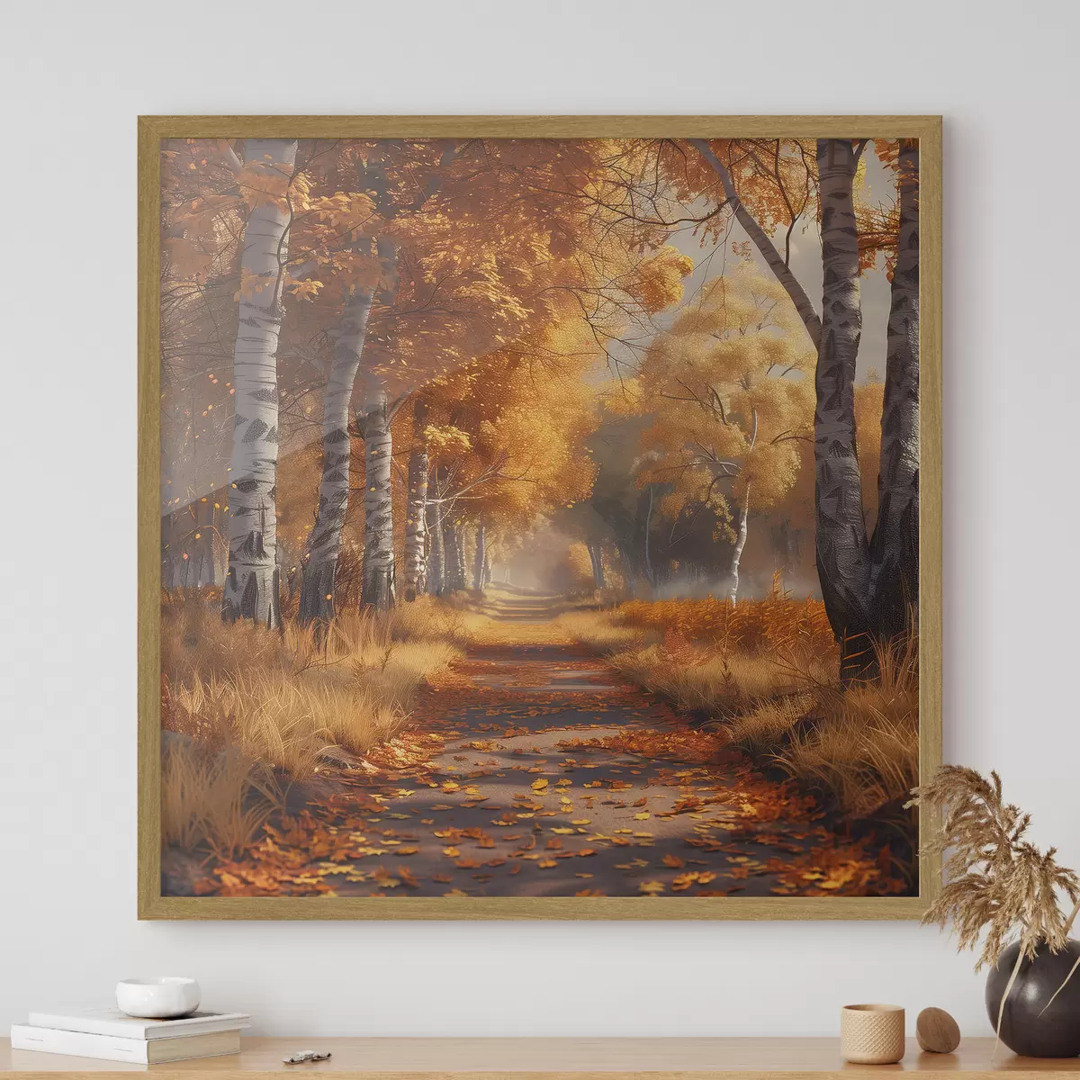 Poster Allee im Herbstpark f40902