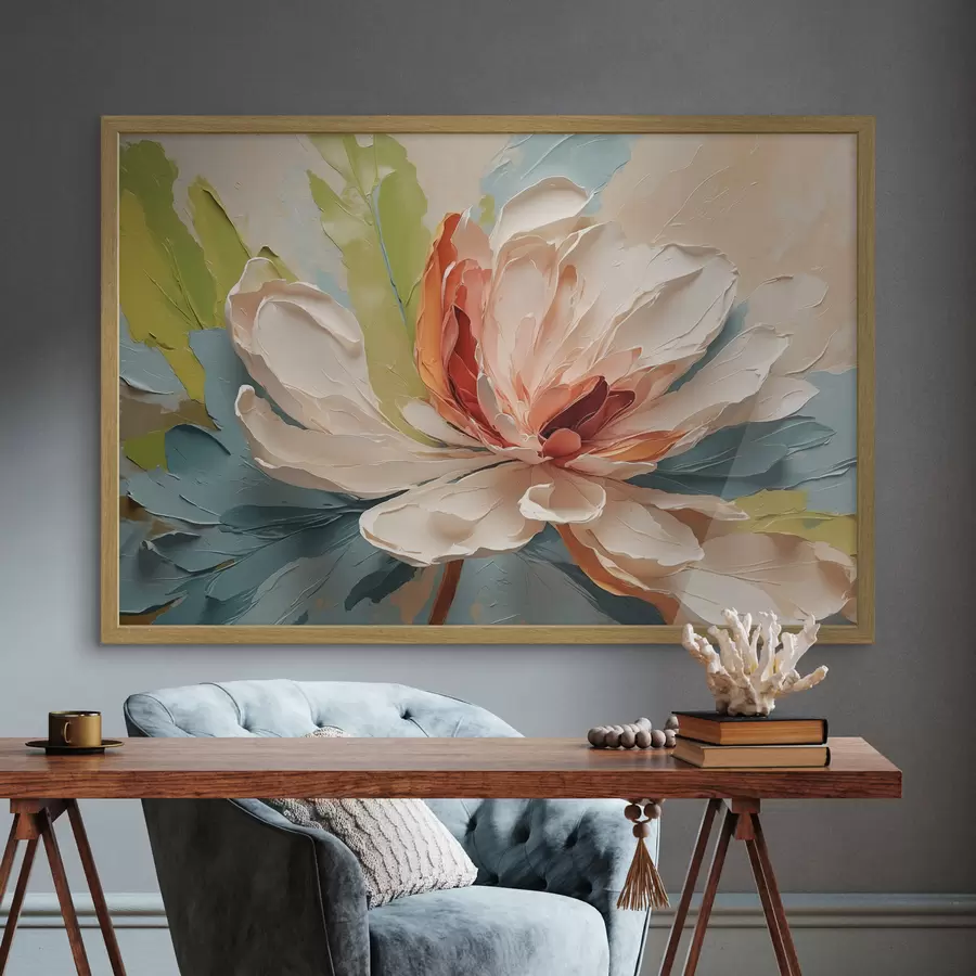Fototapete Abstrakte Blume in Öl f40856