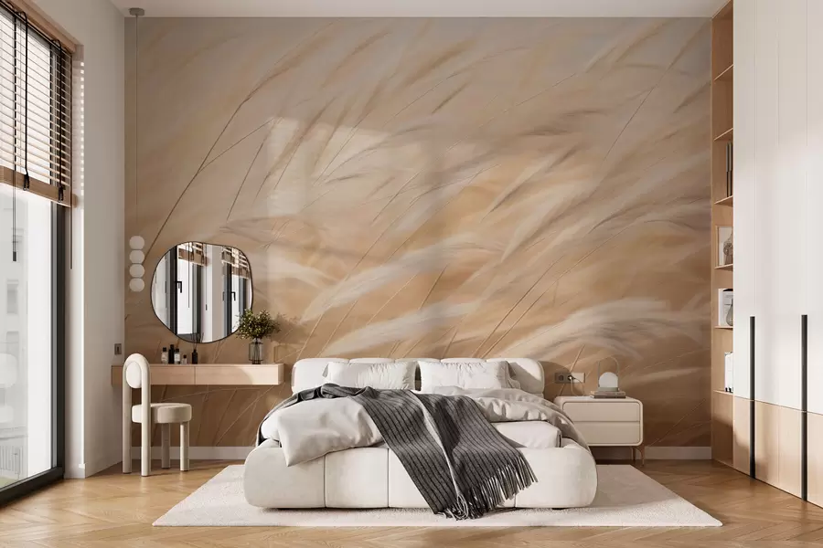 Fototapete Gelbe Ährchen von Wiesengras w01719