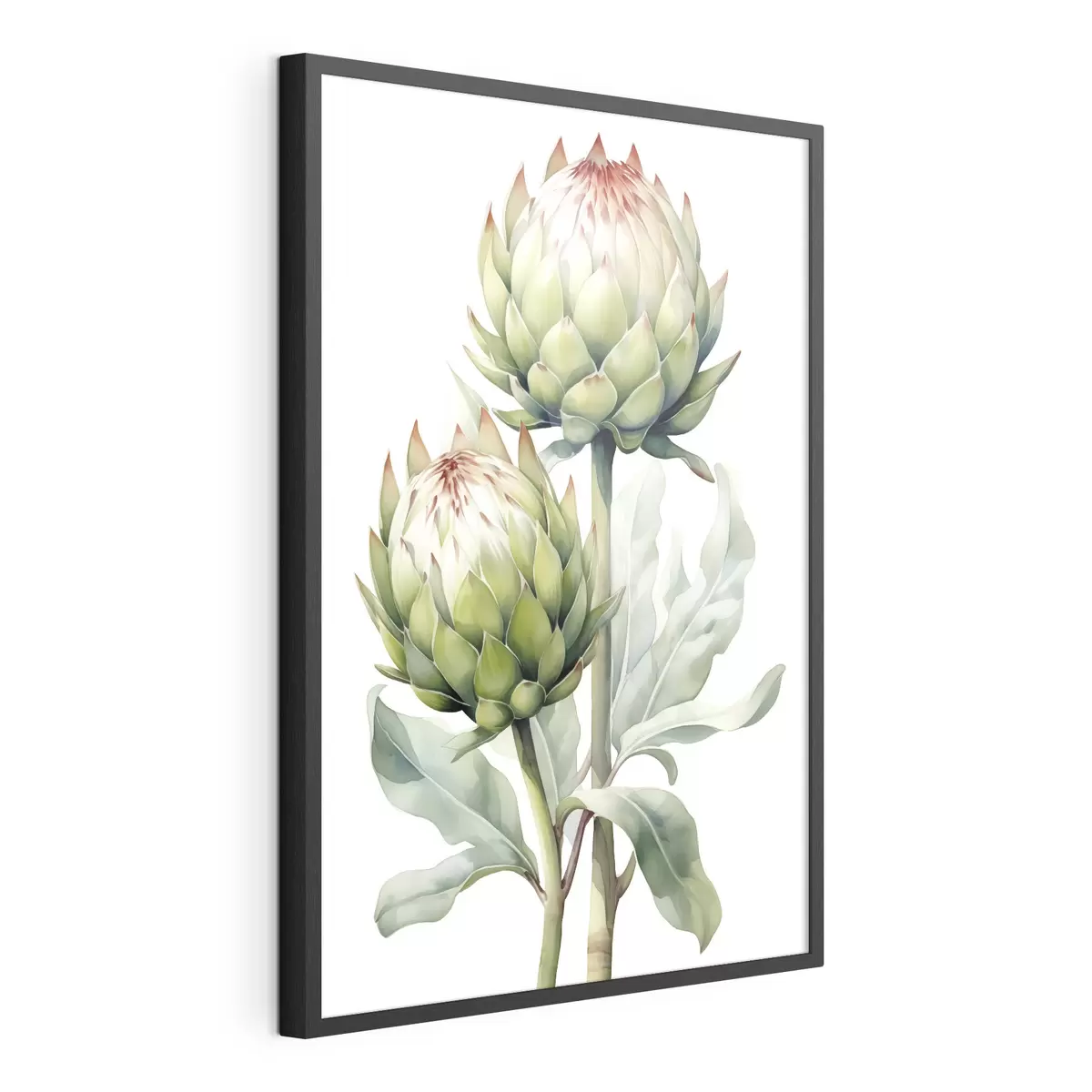 Poster Artischockenzweig Aquarell f41008