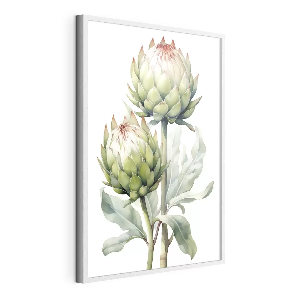 Poster Artischockenzweig Aquarell f41008