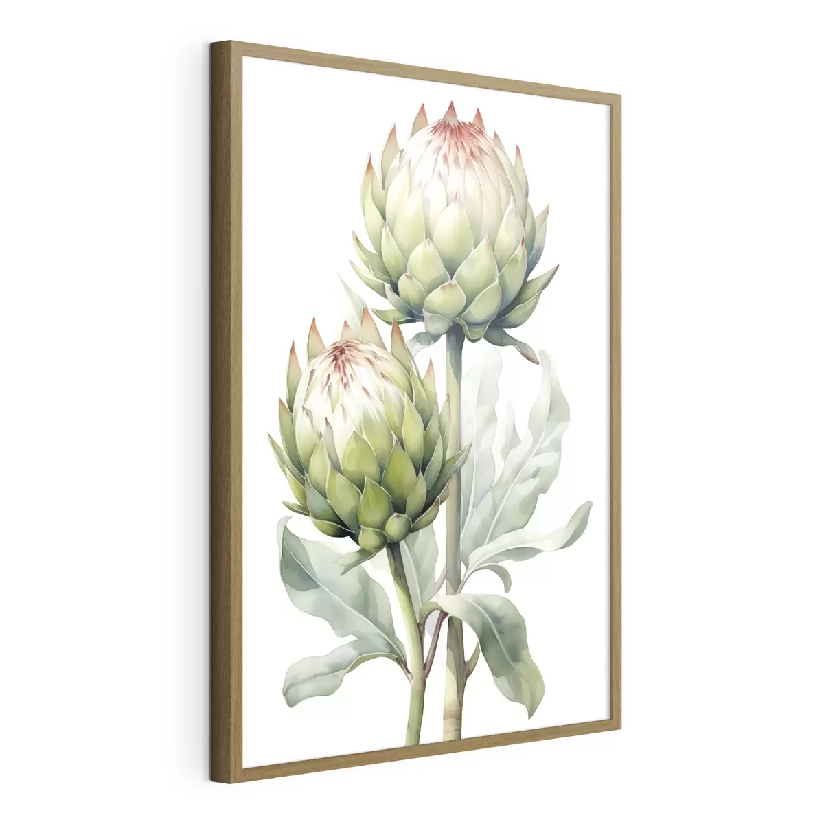 Poster Artischockenzweig Aquarell f41008