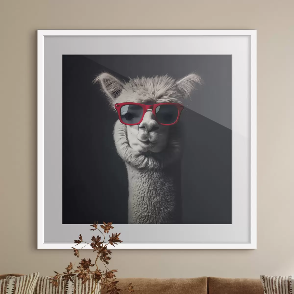 Poster Lama mit Charakter f40996