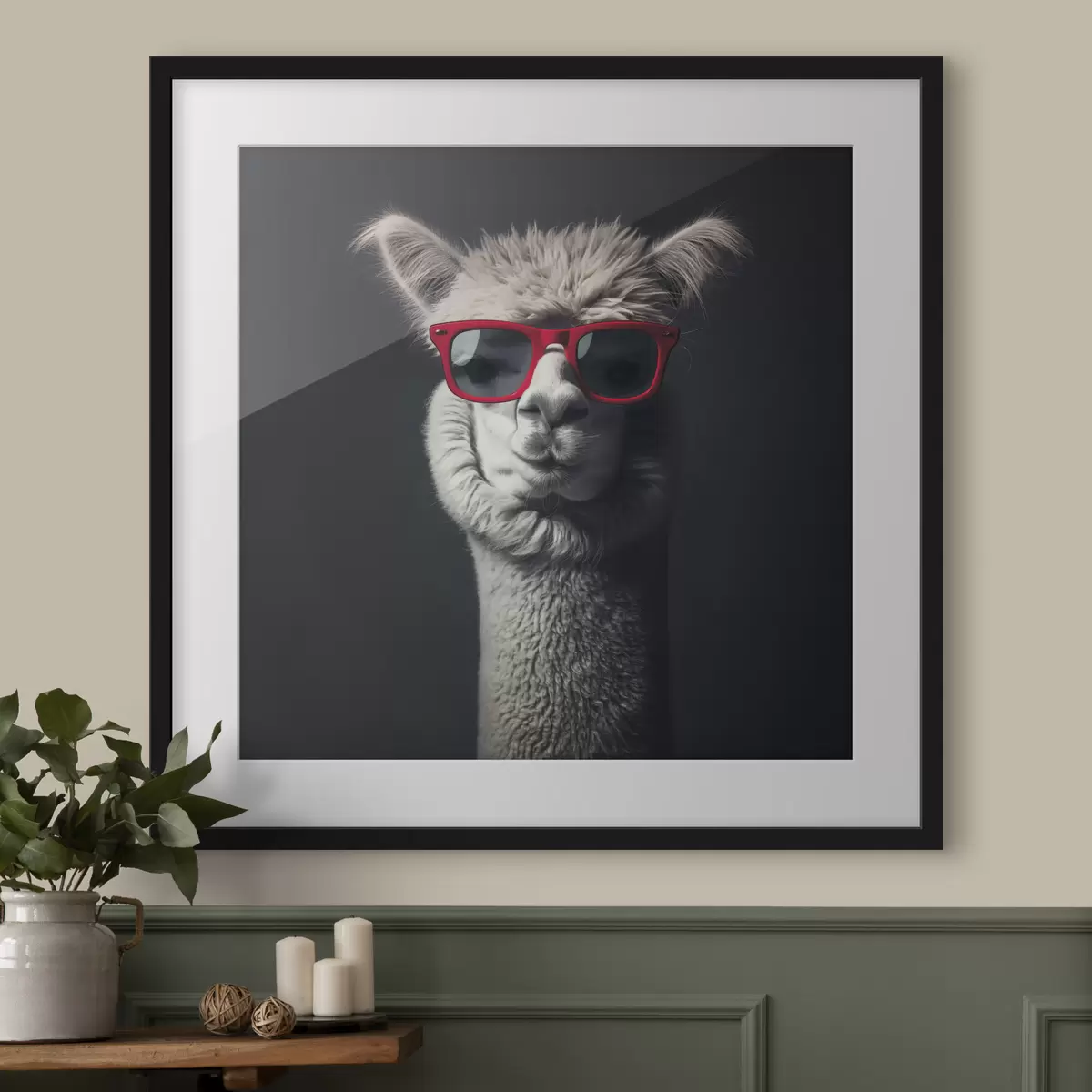 Poster Lama mit Charakter f40996