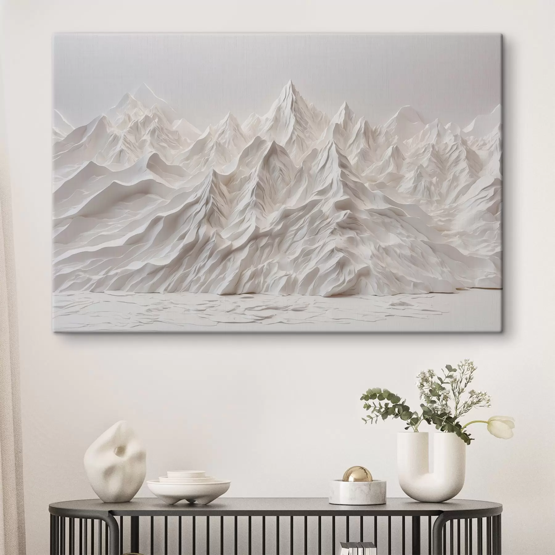 Fototapete Weiße abstrakte Berge s41037