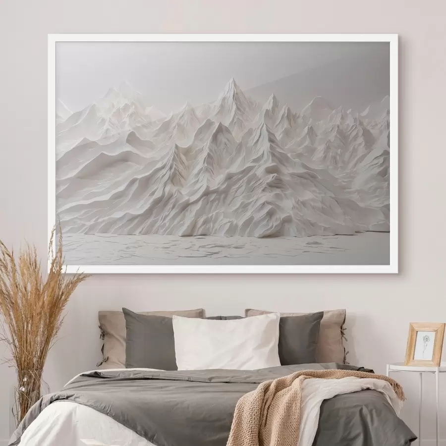 Fototapete Weiße abstrakte Berge f41037