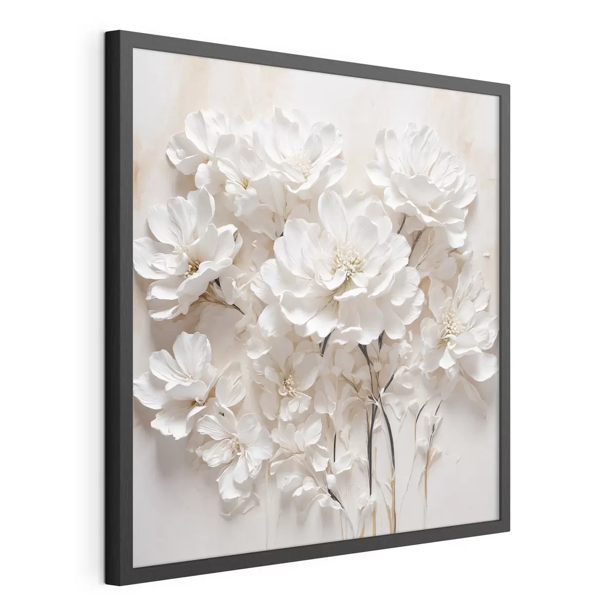 Poster Blüten an dunklen Stielen f41042
