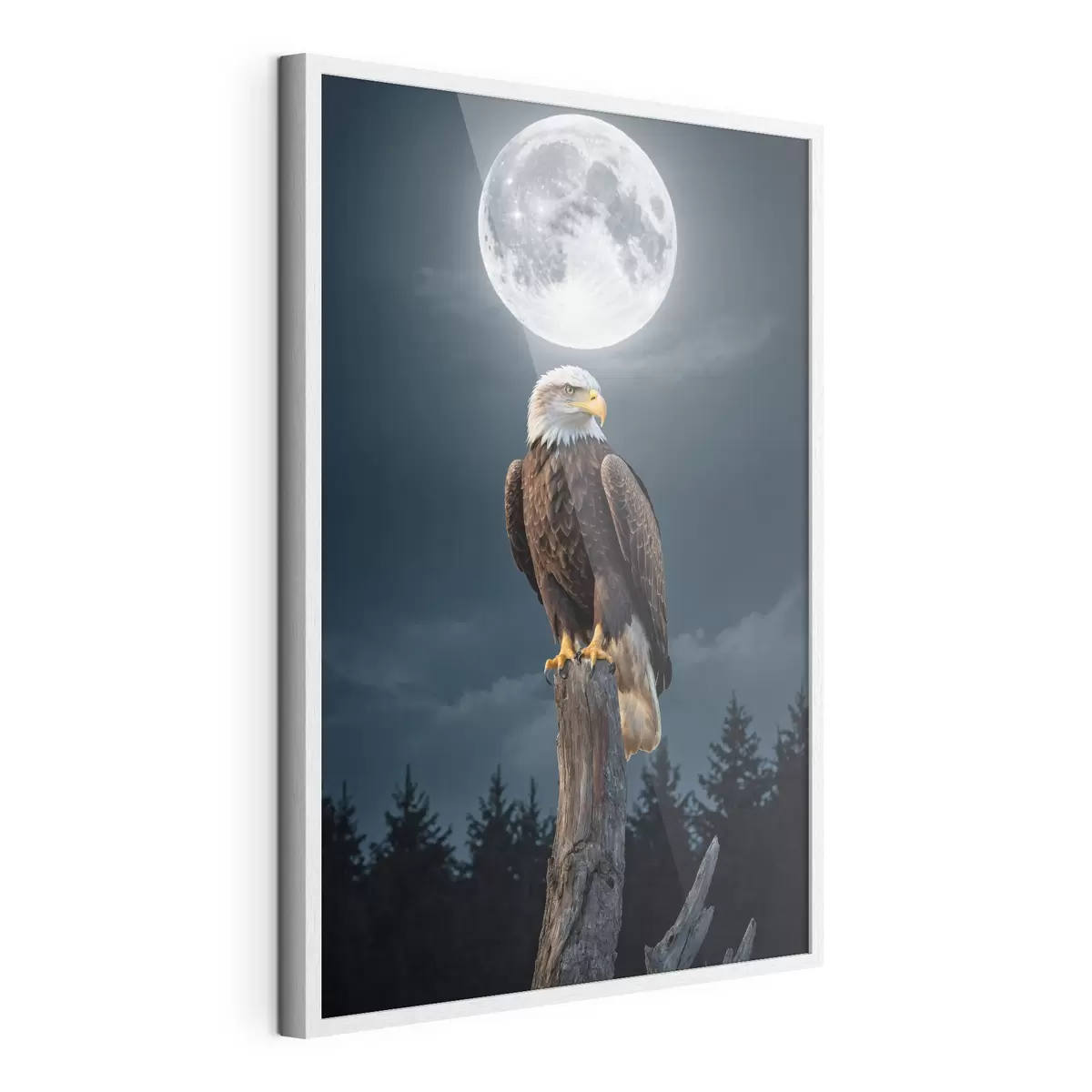 Poster Adler auf Mondhintergrund f41043