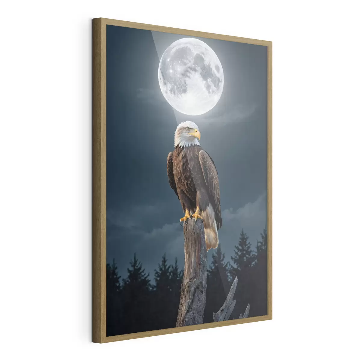 Poster Adler auf Mondhintergrund f41043