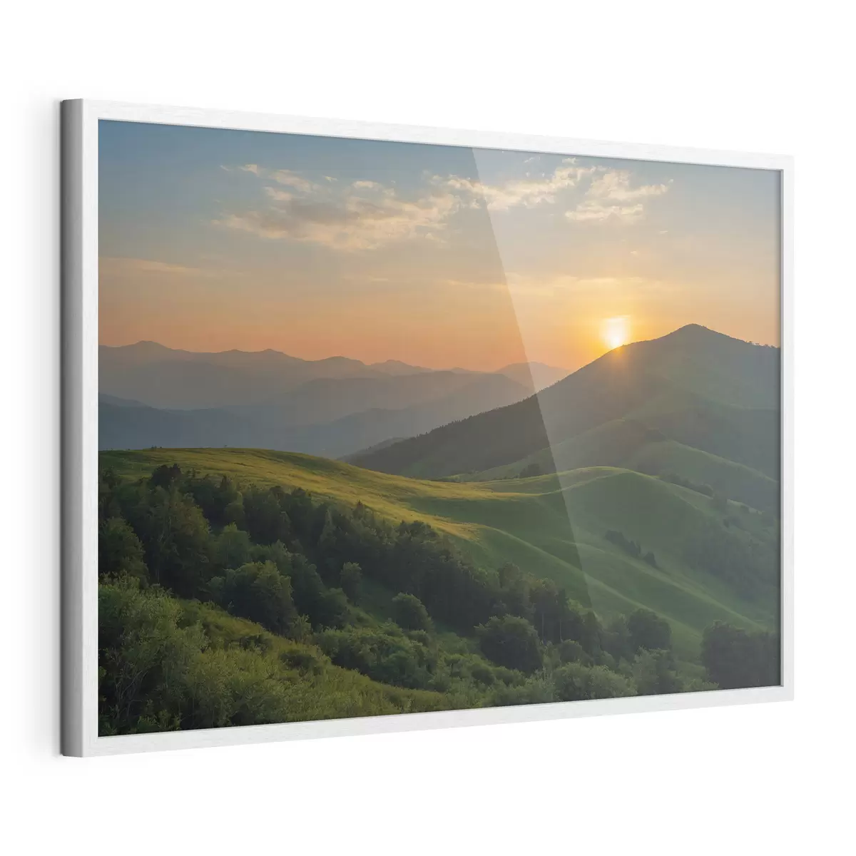 Poster Blick vom Berg bei Sonnenuntergang f41045