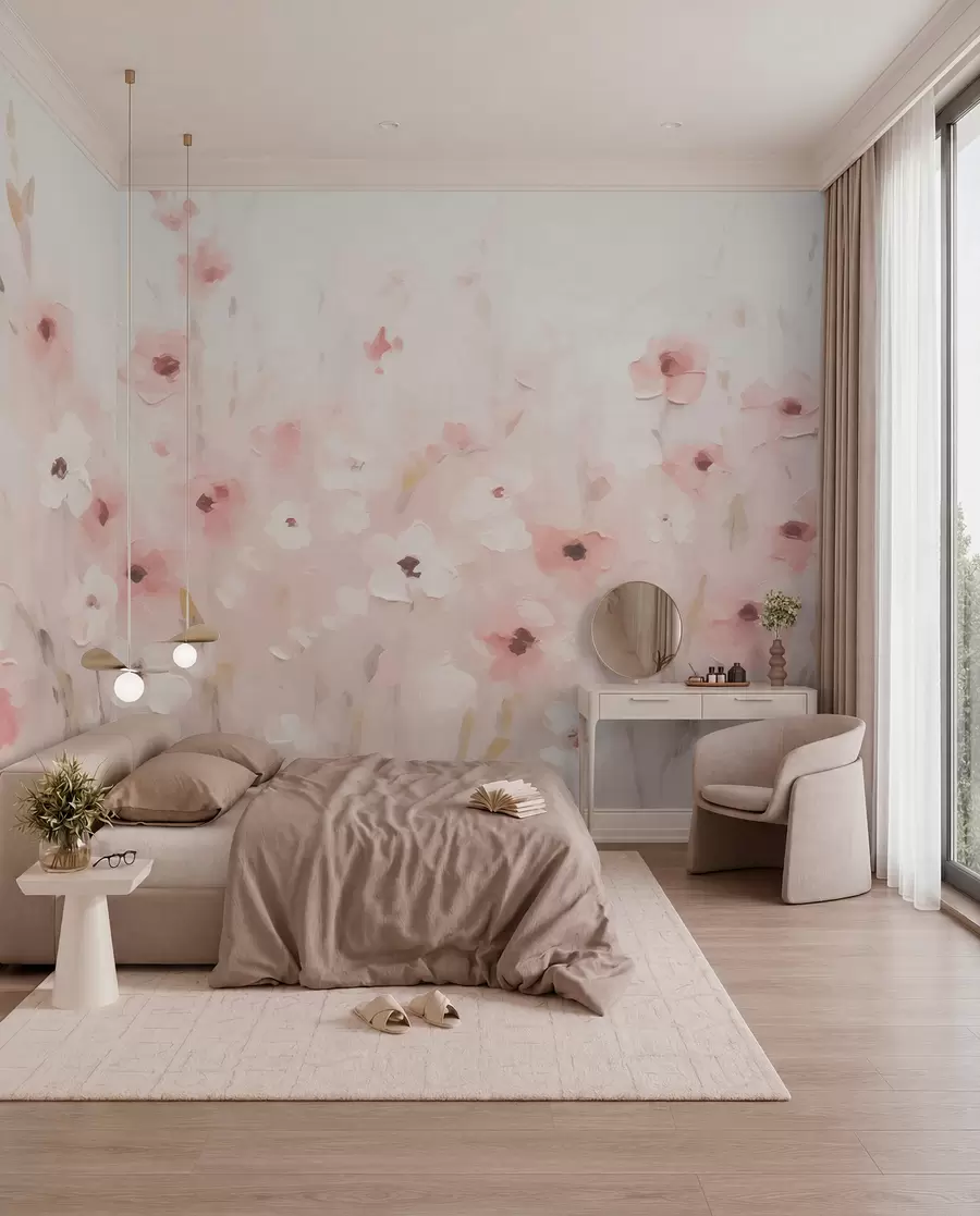 Fototapete Sanfte Blumen w01818