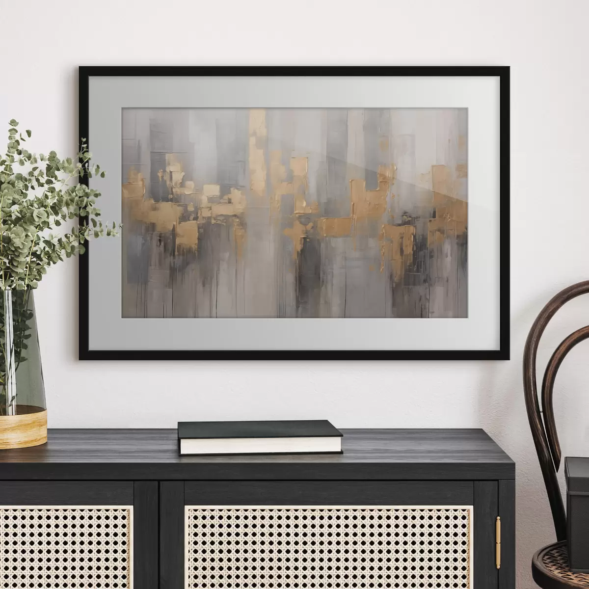 Poster Stadt und Leuchten f41064